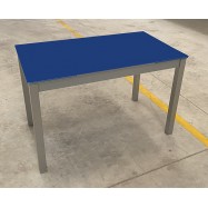 MESA DE COCINA EXTENSIBLE CRISTAL AZUL