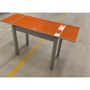 MESA DE COCINA EXTENSIBLE CRISTAL NARANJA