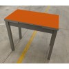 MESA DE COCINA EXTENSIBLE CRISTAL NARANJA