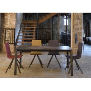 MESA DE COMEDOR EXTENSIBLE OLIVA TAPA PORCELANICO